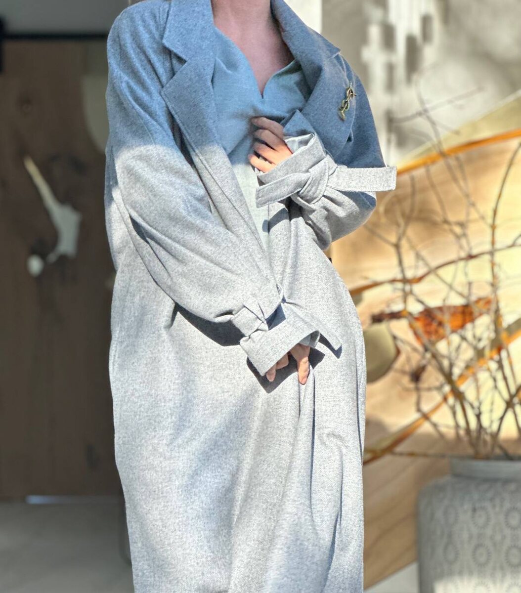 Серое пальто на осень от Led Anna https://t.me/ledanna86/1878