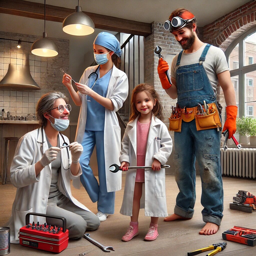 Объяснить ребенку что такое профессии можно через ролевые игры.