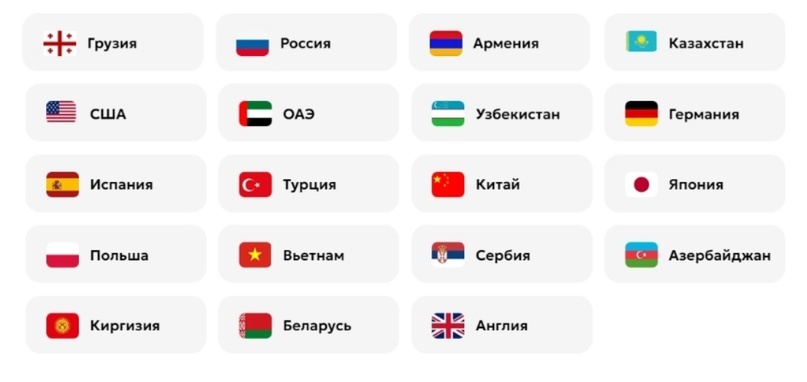 LuxKatalog осуществляет доставку в 32 страны