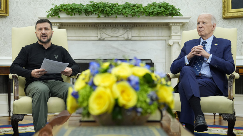     Владимир Зеленский и президент США Джо Байден на встрече в Белом доме AP Susan Walsh
