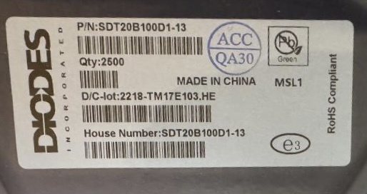 DIODES Series SDT20B100D1-13