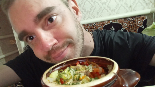 Mukbang Картошка с Мясом в горшочке🍲, все просто и вкусно