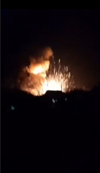 Пожар на складе боеприпасов в Октябрьске Ейского района Краснодарского края