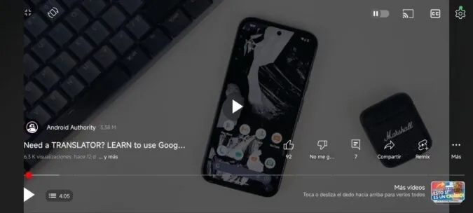   Новый пользовательский интерфейс видео не в плейлисте