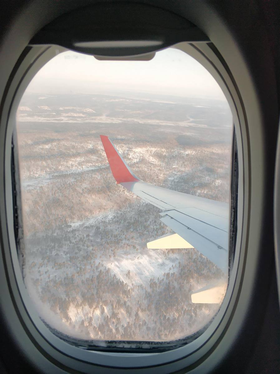 Вид из окна иллюминатора