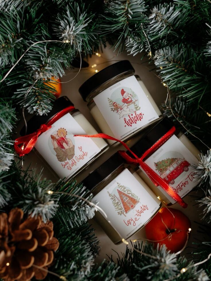 Новогодние соевые свечи 