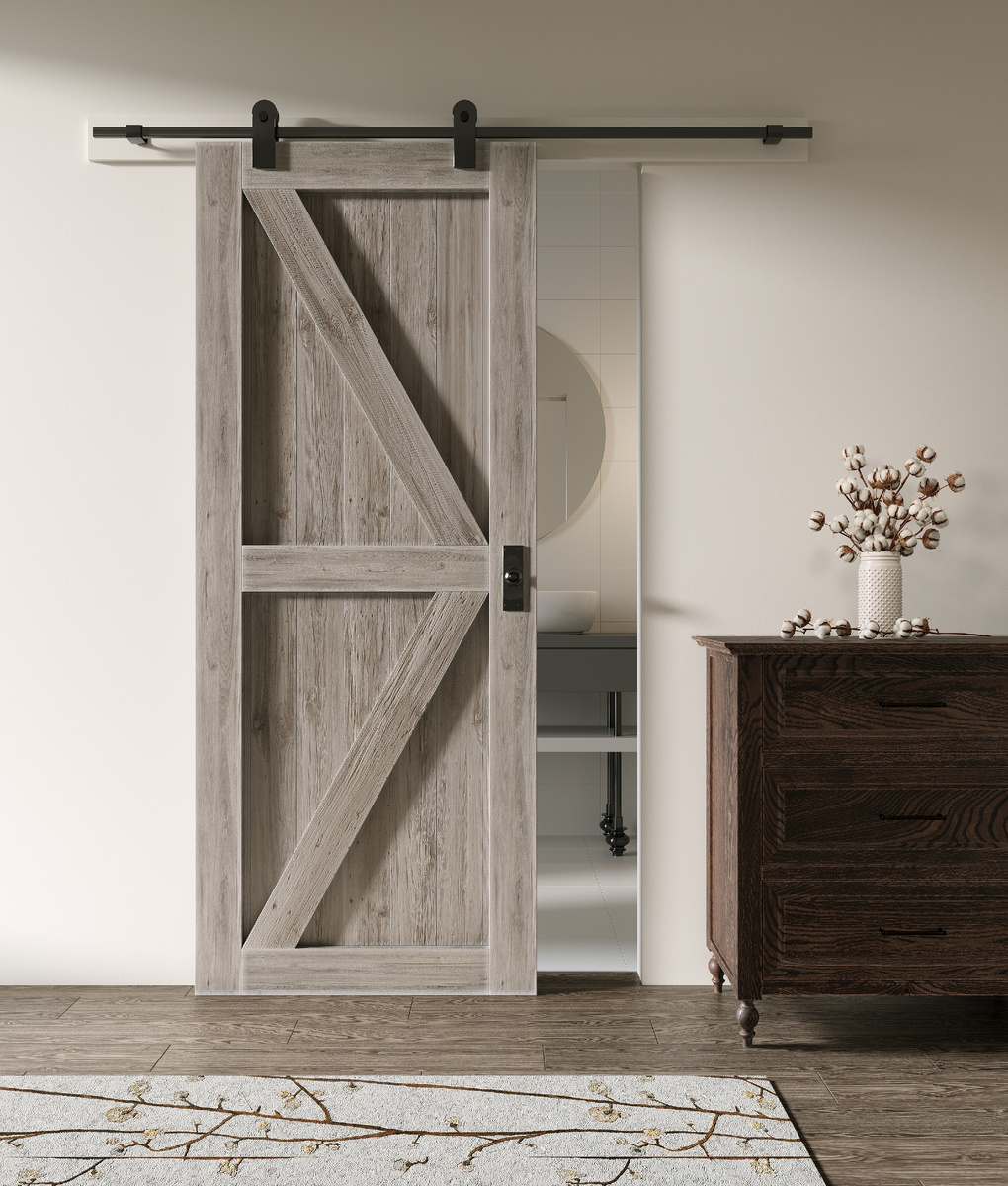 амбарная дверь из натурального дерева модель ЛОФТ № 2 от фабрики Doors-Ola