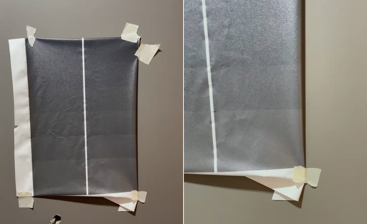 Цветопроба на пвх потолке в типографии