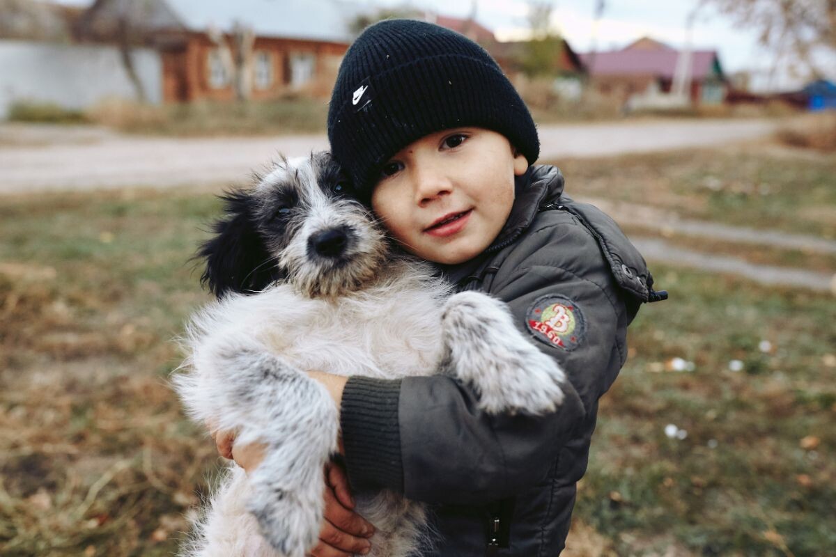 Мальчик с собакой 