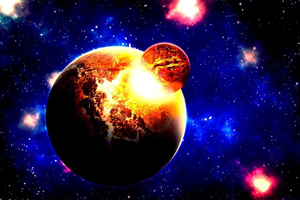    По одной из гипотез с прото-Землей столкнулась планета размером с Марс. Shutterstock