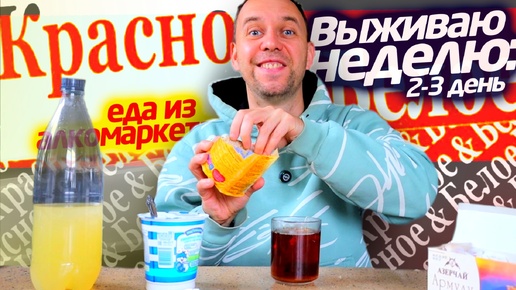 ЖИВУ НЕДЕЛЮ 😱 2-3день КРАСНОЕ-БЕЛОЕ 🔥 Продукты из алкомаркета