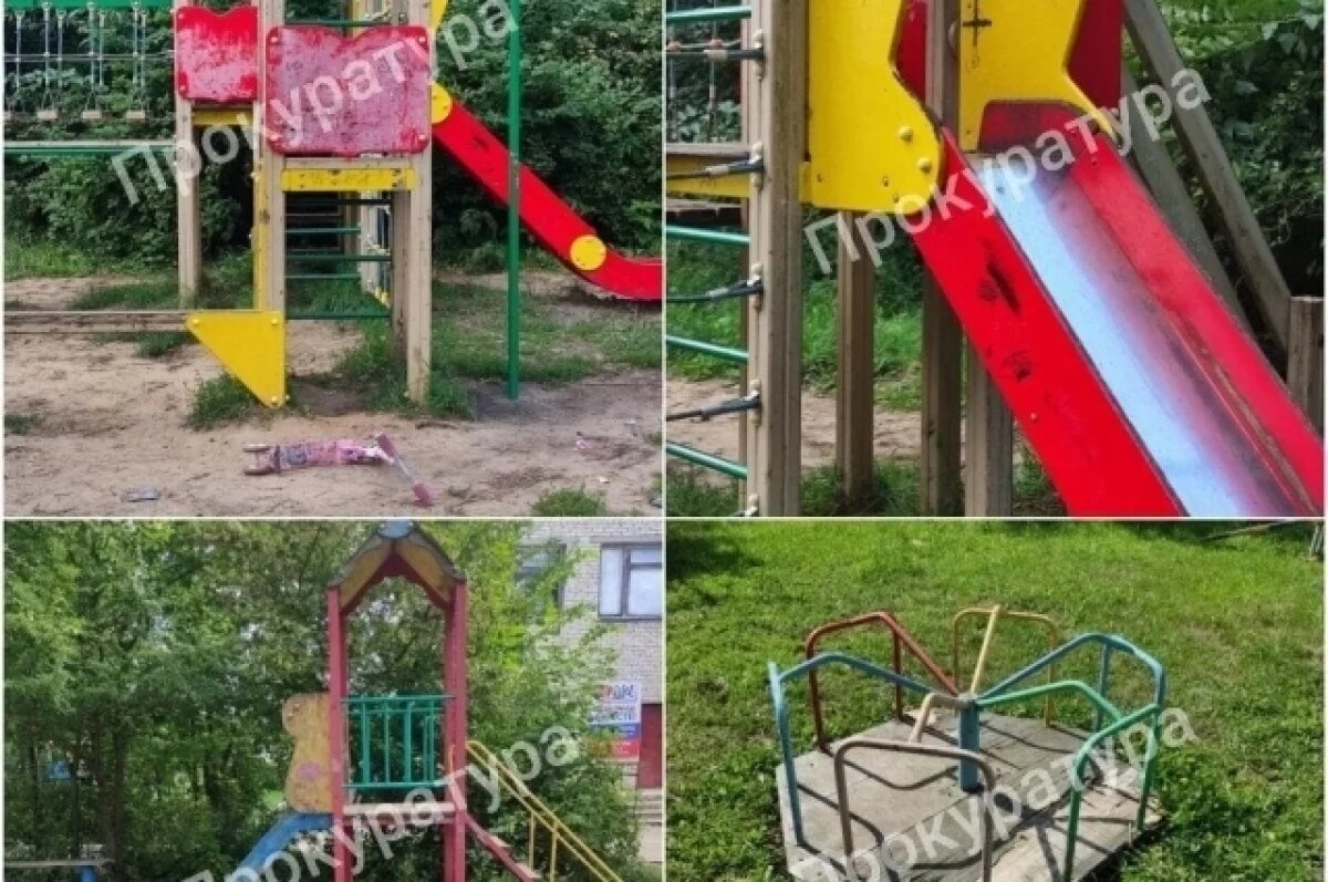    На трёх детских площадках в Богородицком районе обнаружили нарушения