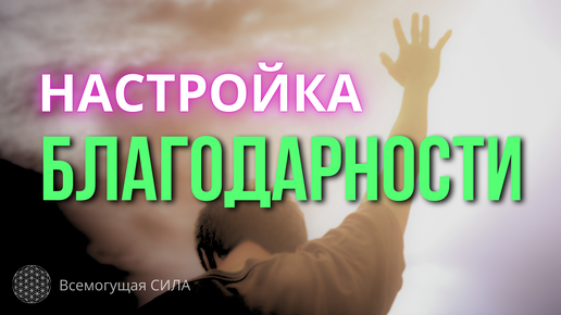 Настройка БЛАГОДАРНОСТИ сильная аффирмационная медитация