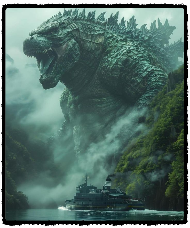 Годзилла и корабль