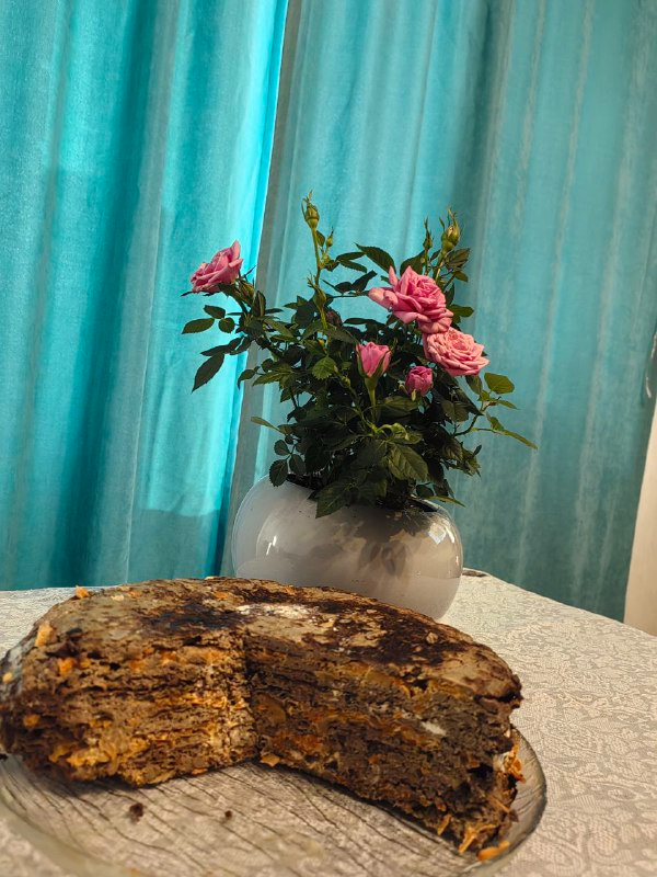 Ну очень вкусно! Заодно похвастаюсь своей розочкой Кордана, которая зацвела 2й раз после покупки.