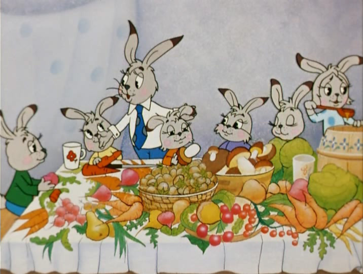 Кадр из мультфильма "Мешок яблок" (1974)