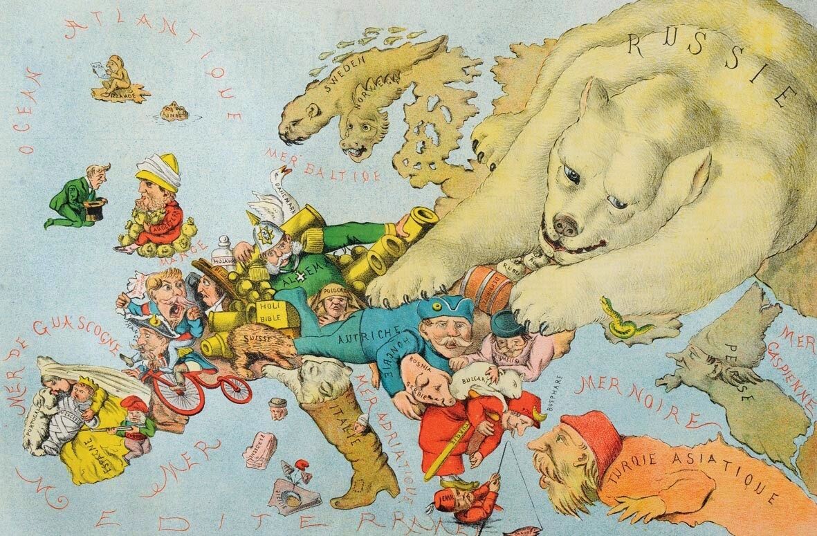 Одна из карикатур конца XIX — начала ХХ веков. Фото взято с ресурса Яндекс.Картинки 