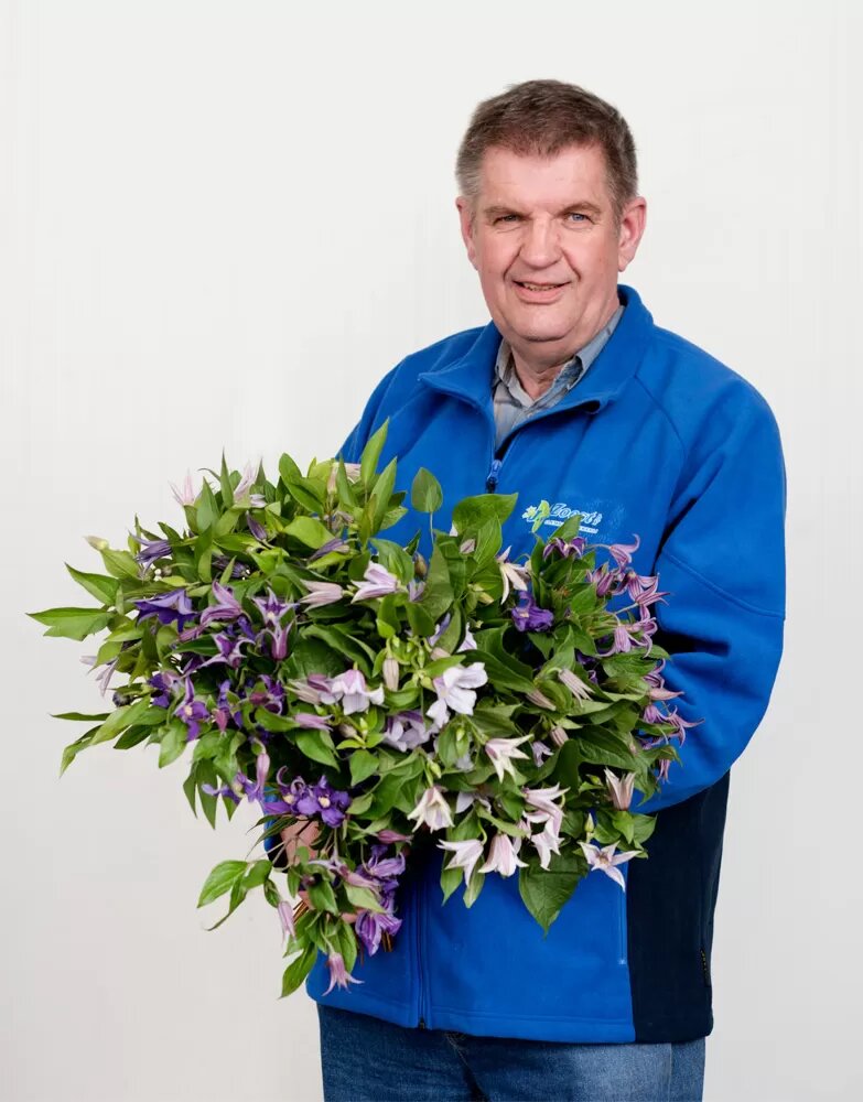 Ян ван Зуст, владелец питомника клематисов J. van Zoest B.V.