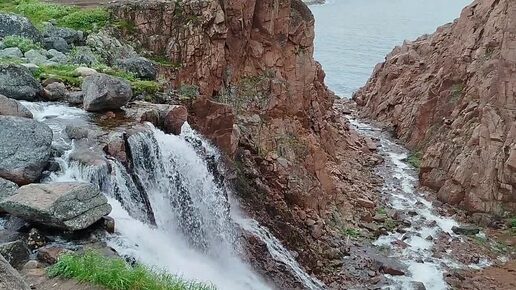 Териберский/Батарейский водопад. Природный парк Териберка.