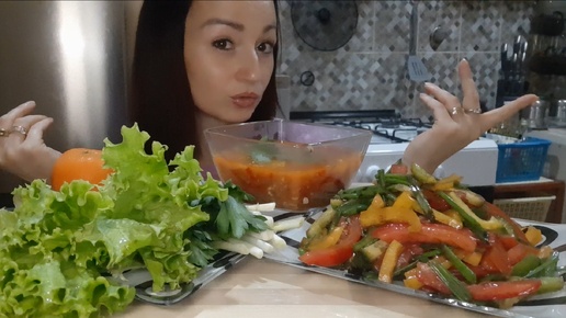 Мукбанг🥘🥬Суп/Салат🥗Скандал Пи Дидди🤔#мукбанг#неасмр#