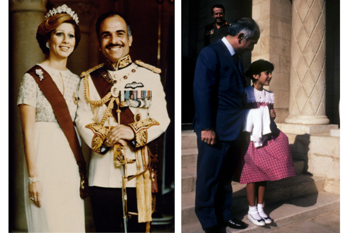 Родители принцессы король Хусейн и королева Алия, и маленькая Хайя с папой (фото: Яндекс)