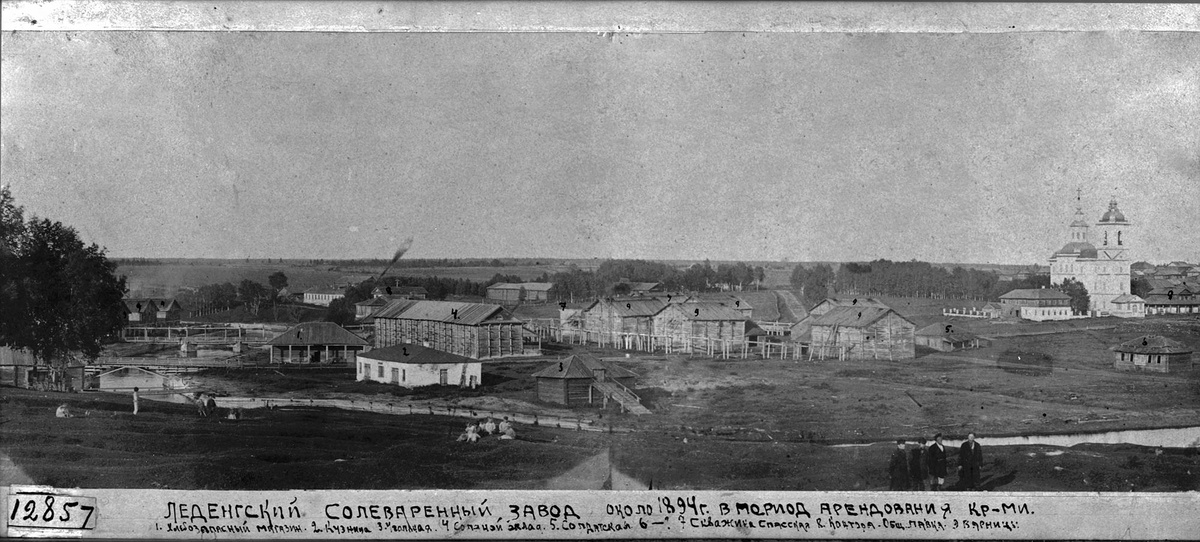 Леденгский Солеварный завод около 1894 г. (изображение из Интернета)