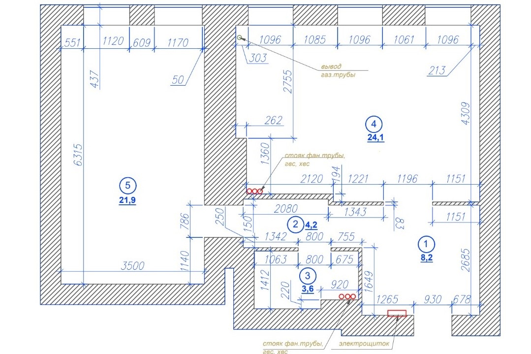 Обмерный план