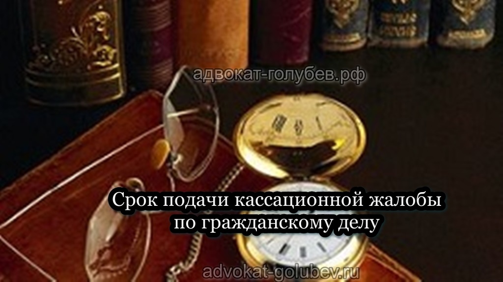 Кассационная жалоба, срок подачи. Консультация адвоката Голубева В.В.