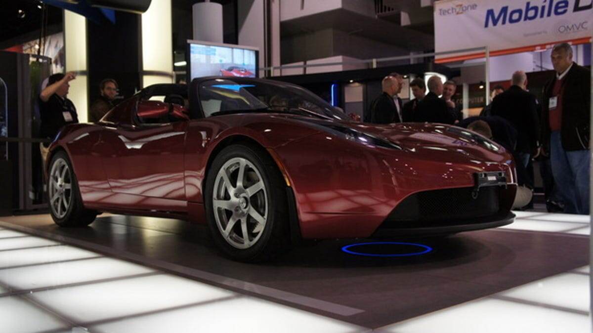 Прототип индукционной зарядки Tesla