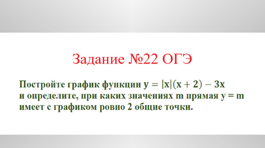 Функции и их свойства. Модуль.Пример №6. Разбор задания №22 ОГЭ