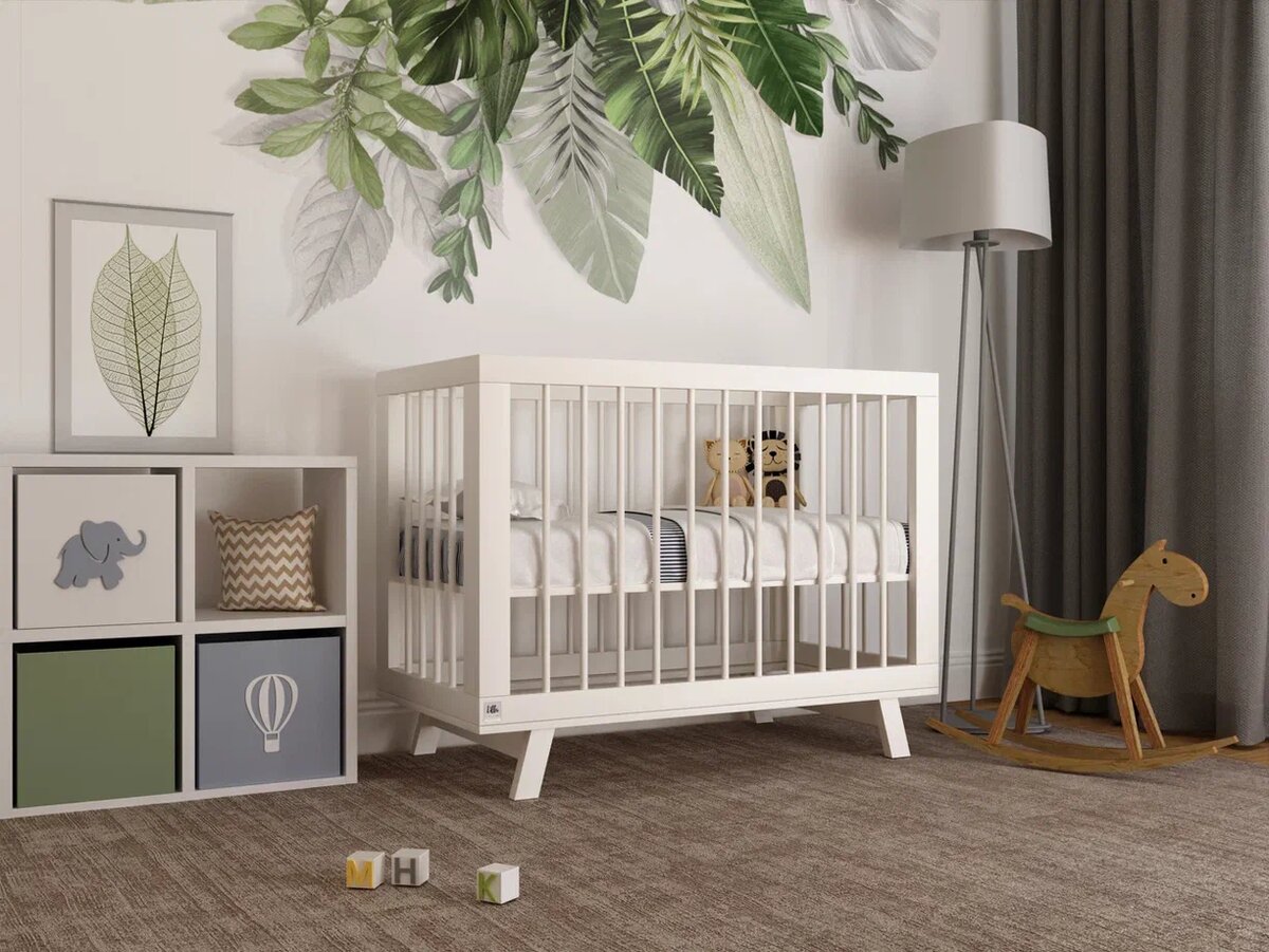 Кроватка L:illa Aria, белая. Интернет-магазин "Инфания"