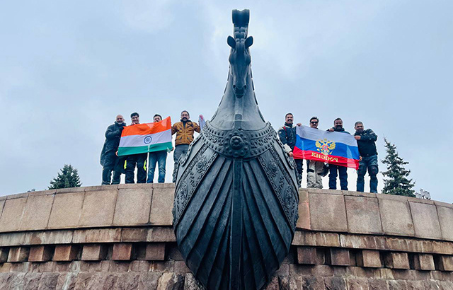 Тверь посетили участники VI российско-индийского мотопробега