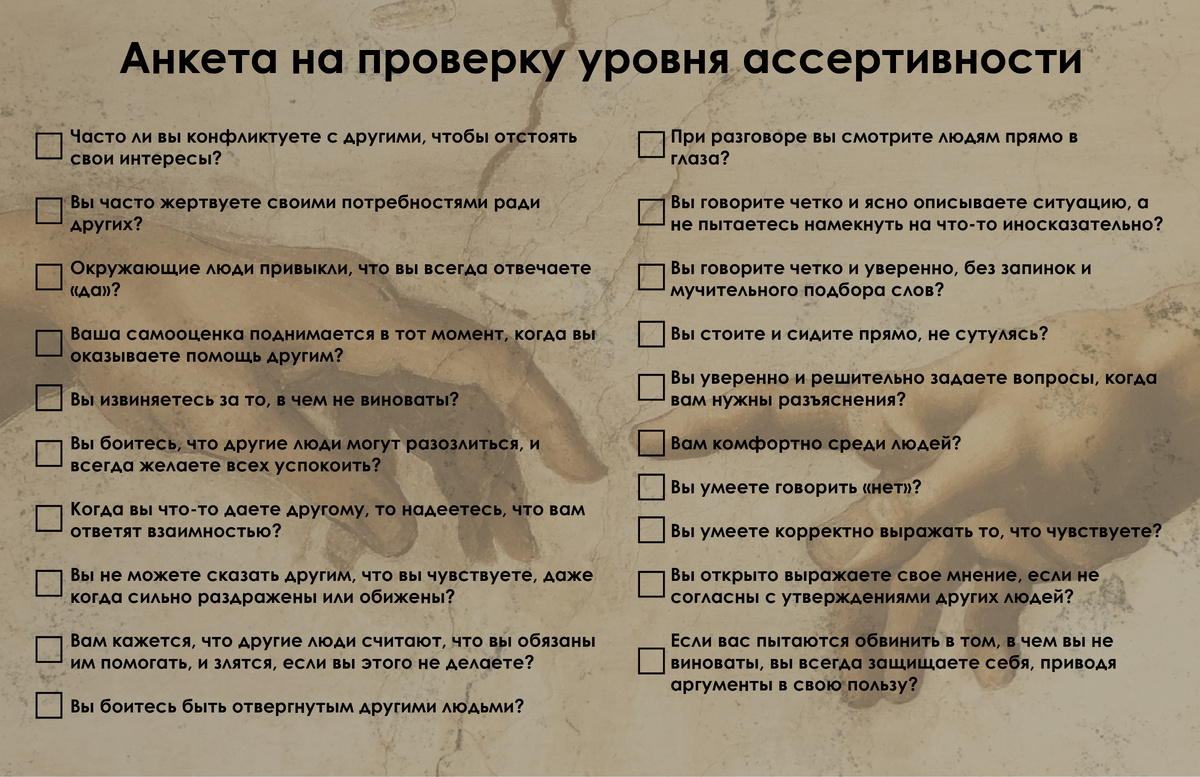 Анкета уровня ассертивности