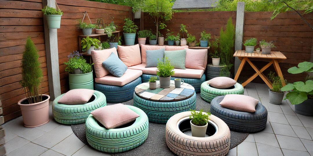 Шины, которые не уходят на пенсию: их удивительное второе дыхание | часть 3. Садовая мебель