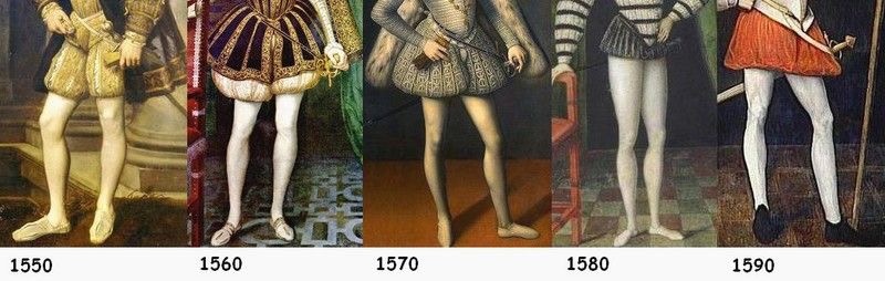 Мужская мода на чулки в 16 веке. Источник:https://pin.it/5UeTSnrgs