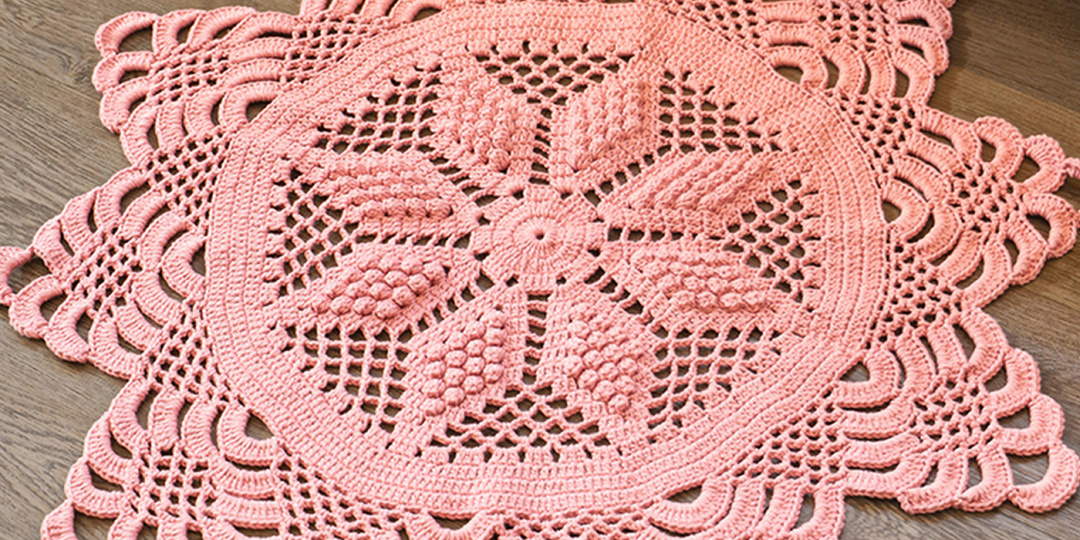 5 эффектных круглых ковриков крючком