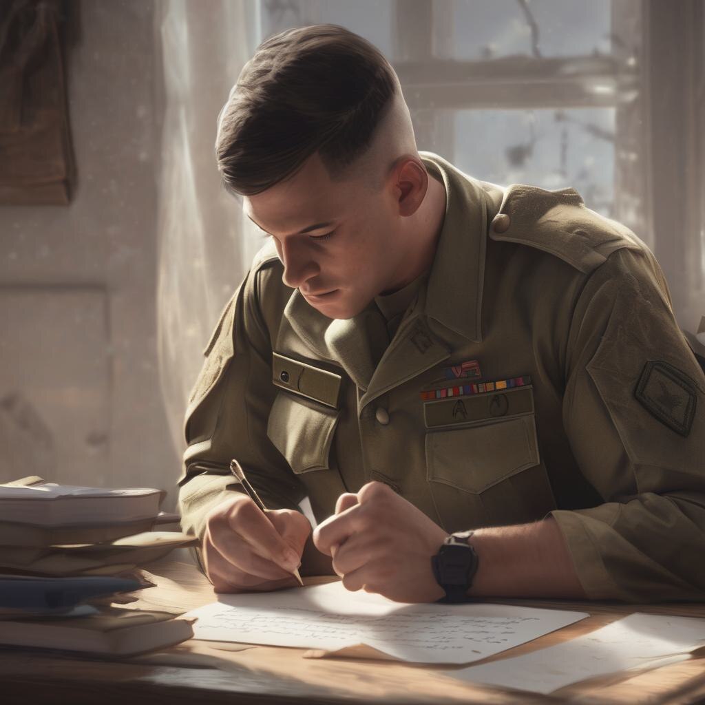 Фронтовик пишет письмо