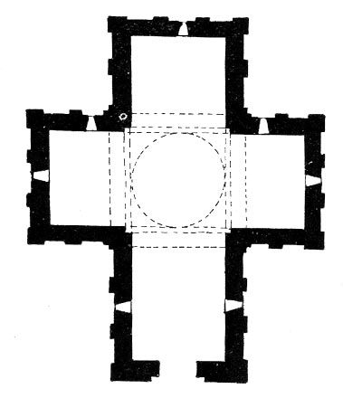 Схема храма в форме креста