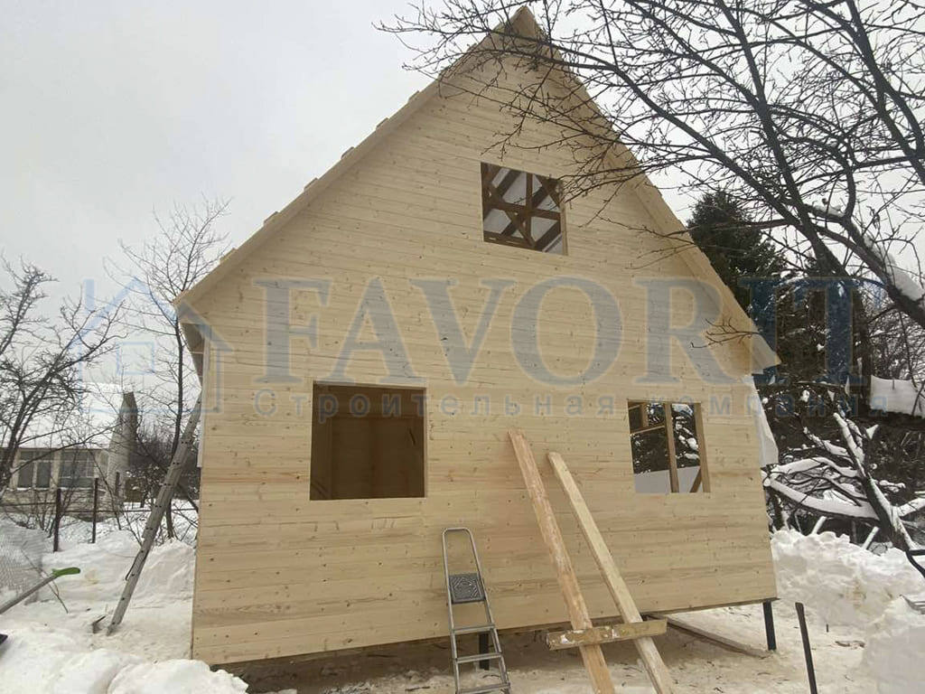 Строительство дачного дома 4х6 с мансардой 4х4 