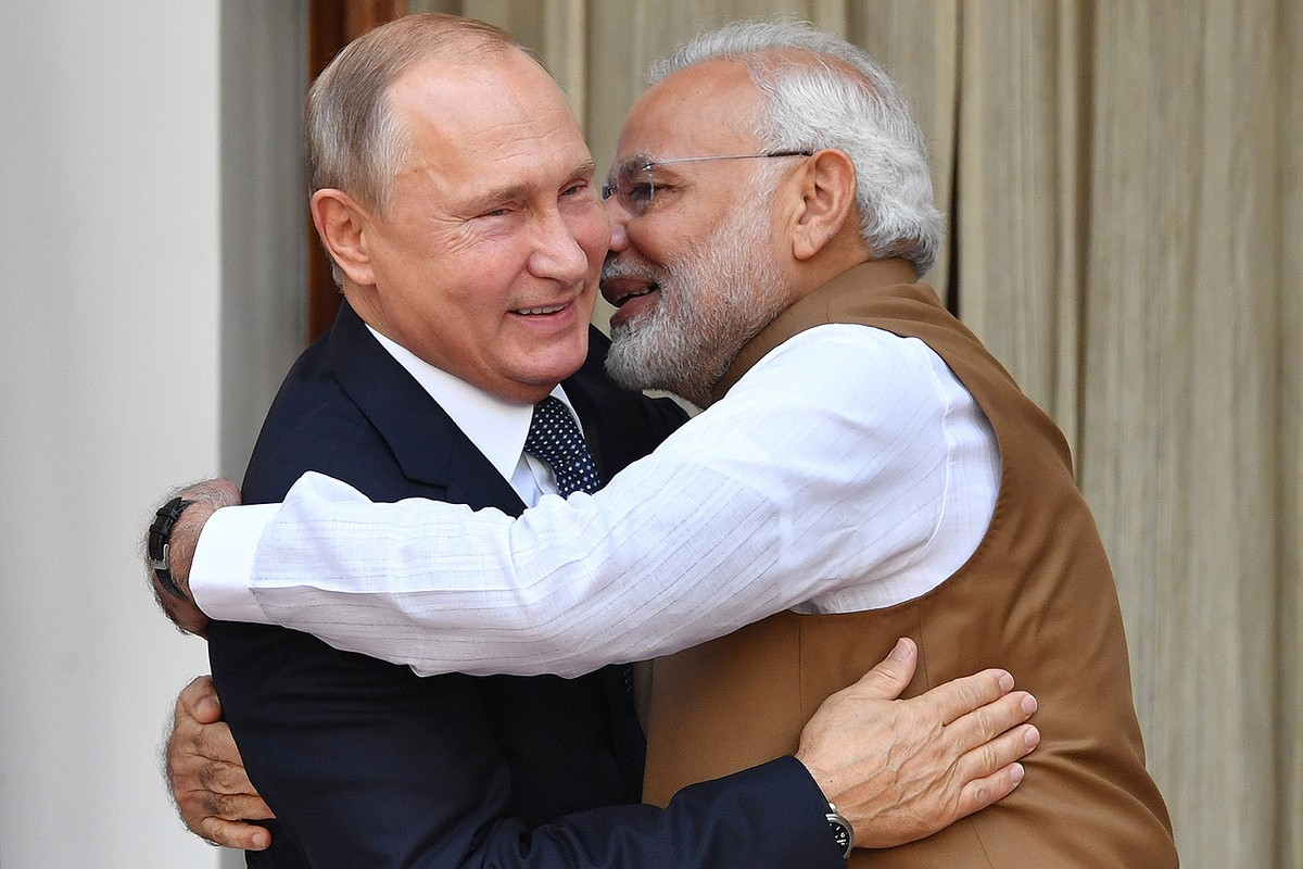 Владимир Путин и Нарендра Моди