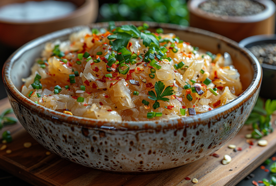    Квашеная капуста с луком