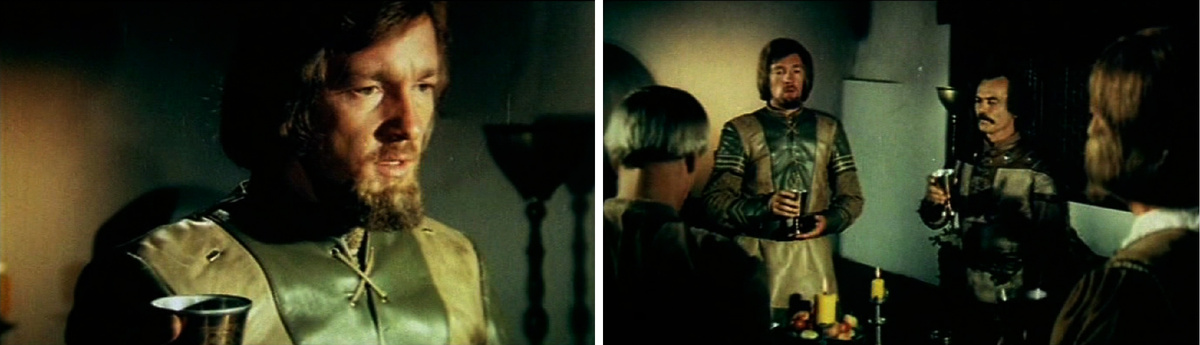 Дан со своими приближёнными обсуждает, как отобрать власть у Дракулы. Кадры из фильма "Господарь Влад"