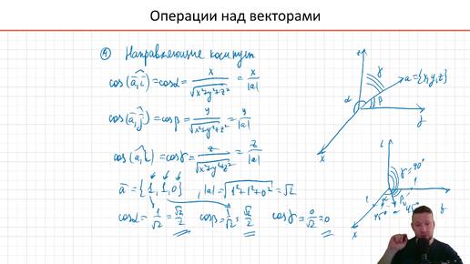 Векторная алгебра. Основные операции над векторами в примерах