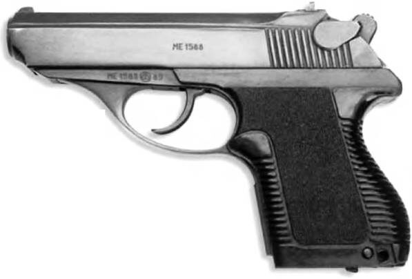   Пистолет ПСМ с увеличенными пластмассовыми щечками рукоятки
