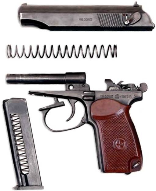 Неполная разборка пистолета ПМ