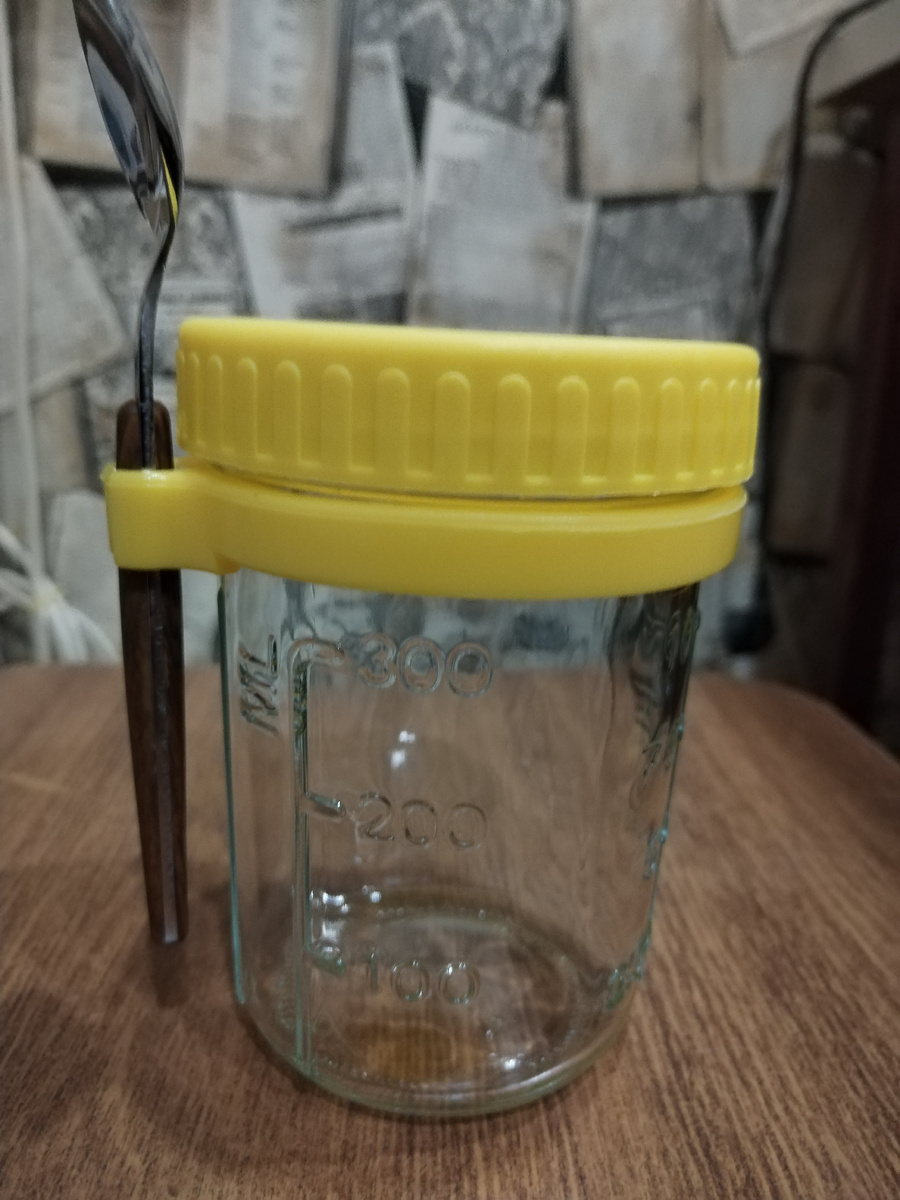 Стакан стеклянный, крышка пластик, с селиконовым кольцом для герметичности