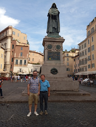 Фан Валишин и Александр Маклаков, Рим, Campo dei Fiori