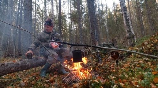 Чай у костра! Анегдоты у костра! Звуки рябчика! Всё это цель,нашего похода!