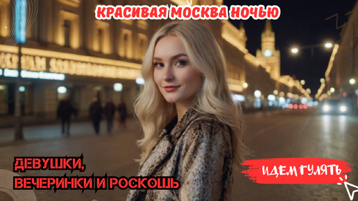 Красивая Москва ночью 🌆: Девушки, вечеринки и роскошь!