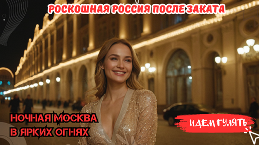 Роскошная Россия после заката: Ночная Москва в ярких огнях